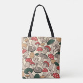 Retro Woodland Mushroom Pattern Tasche (Rückseite)