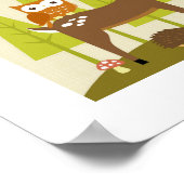 Retro Woodland Poster Print (Ecke)