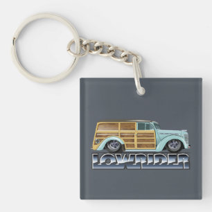 Retro Woody Lowrider Schlüsselanhänger