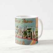 Retro Worcester MA Greeting Tasse (VorderseiteRechts)