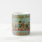 Retro Worcester MA Greeting Tasse (Mittel)