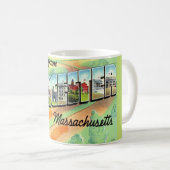 Retro Worcester Ma Postcard Tasse (VorderseiteRechts)