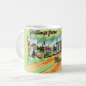 Retro Worcester Ma Postcard Tasse (Vorderseite Links)