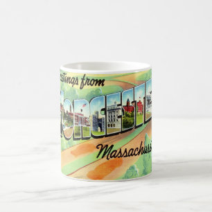 Retro Worcester Ma Postkarten-Tasse Kaffeetasse