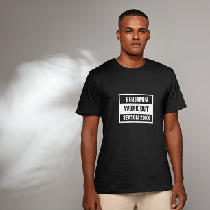 Retro Work out Saison 20XX schwarz T-Shirt
