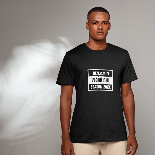 Retro Work out Saison 20XX schwarz T-Shirt