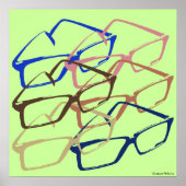 Retro Work Safety Brillen Artwork Poster (Vorne)