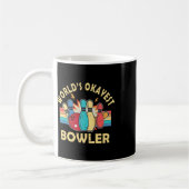 Retro World Okayester Bowler Männer Frauen Bowling Kaffeetasse (Links)