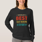Retro World's Best Boat Builder Ever T-Shirt (Vorderseite)