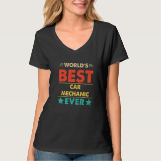 Retro World's Best Car Mechanic Ever   T-Shirt