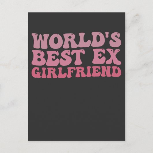 Retro World's Best Ex Girlfriend Groovy Einladungspostkarte (Vorderseite)