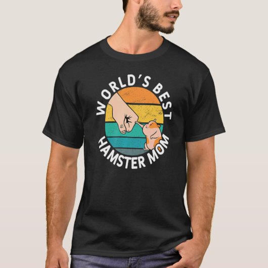 Retro World's Best Hamster Mama Niedlich Hamsters  T-Shirt (Vorderseite)