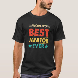 Retro World's Best Janitor jemals T-Shirt