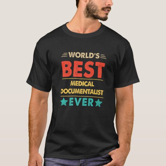 Retro World's Best Medical Documentalist Ever   T-Shirt (Vorderseite)