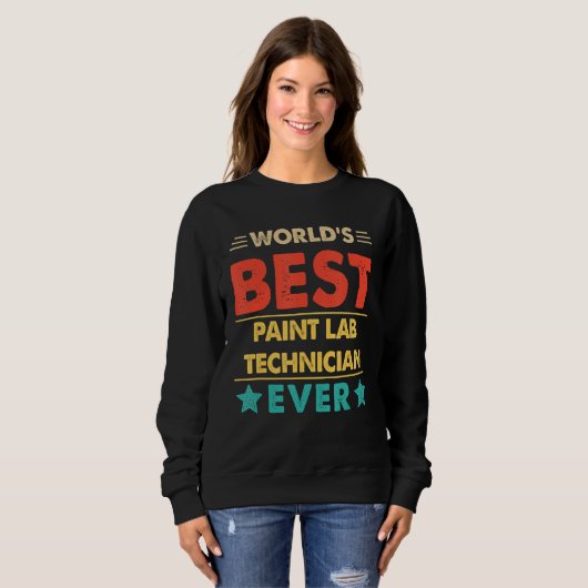 Retro World's Best Paint Labrador Technician jemal Sweatshirt (Vorne ganz)
