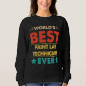 Retro World's Best Paint Labrador Technician jemal Sweatshirt (Vorderseite)