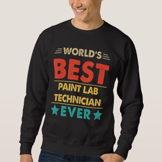 Retro World's Best Paint Labrador Technician jemal Sweatshirt (Vorderseite)