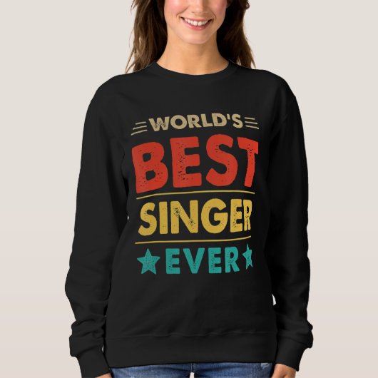 Retro World's Best Singer jemals Sweatshirt (Vorderseite)