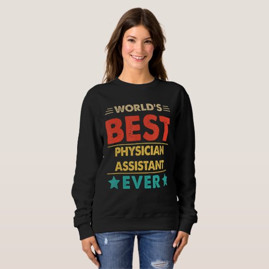 Retro World's bester Arzt-Assistent aller Zeiten Sweatshirt (Vorne ganz)