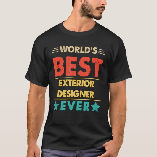 Retro World's bester Außendesigner aller Zeiten T-Shirt (Vorderseite)