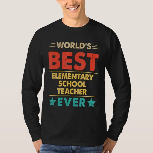 Retro World's bester Grundschullehrer aller Zeiten T-Shirt (Vorderseite)