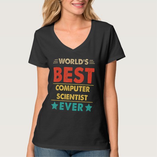Retro World's bester Informatiker aller Zeiten T-Shirt (Vorderseite)