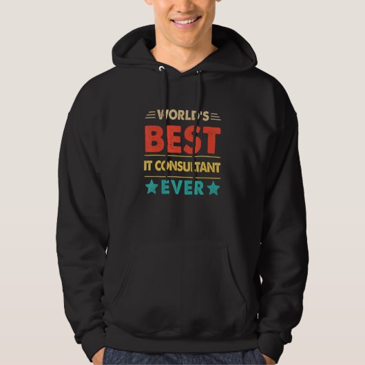 Retro World's Bester IT-Berater je Hoodie (Vorderseite)