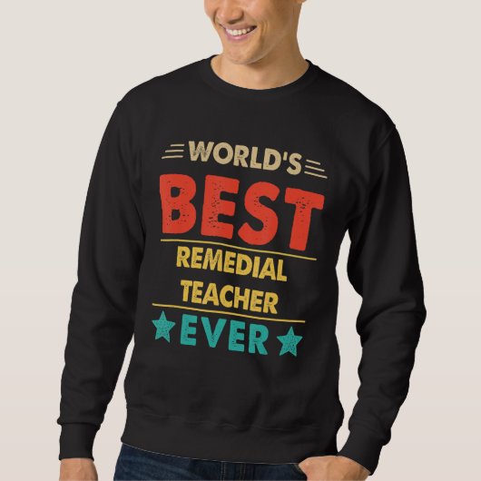 Retro World's bester Lehrer für Rechtsmittel Sweatshirt (Vorderseite)