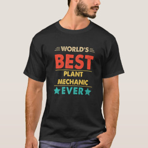 Retro World's Bester Pflanzenmechaniker Aller Zeit T-Shirt