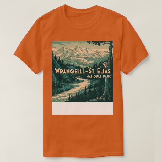 Retro Wrangell St Elias Nationalpark TShirt (Design vorne)