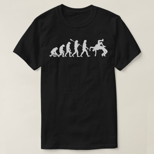 Retro Wrestling Evolution Funny Wrestling T-Shirt (Design vorne)