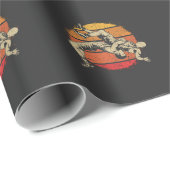 Retro-Wrestling Sportkämpfer Geschenkpapier (Rolleneckpunkt)