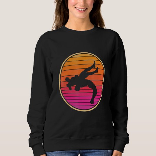 Retro Wrestling Wrestler Sweatshirt (Vorderseite)