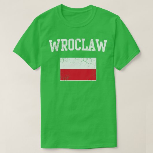 Retro Wroclaw Polnisch Polska Polska Polski Flag T-Shirt (Design vorne)