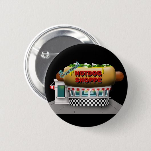 Retro WürstchenShoppe Button (Vorne & Hinten)