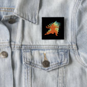 Retro Wushu Kung Fu Chinese Martial Arts Sportsman Button (Beispiel)