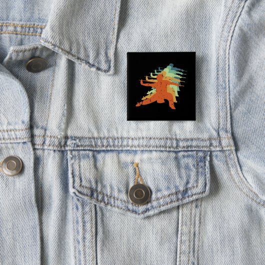 Retro Wushu Kung Fu Chinese Martial Arts Sportsman Button (Beispiel)