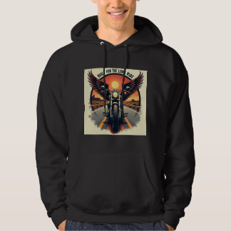 Retro-Wüsten-Autobahn-Motorrad-Bruderschaft-Biker Hoodie