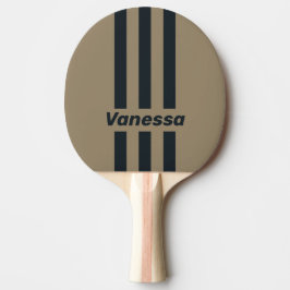 Retro Wüsten-Dreistreifen mit Namen Tischtennis Schläger