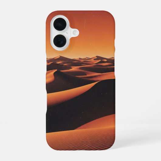 Retro-Wüsten-Dünen iPhone 16 Hülle (Rückseite)