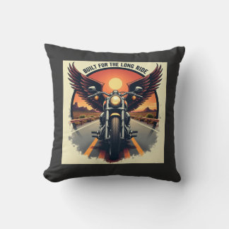 Retro-Wüsten-Highway-Motorrad-Bruderschaft-Biker Kissen