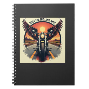 Retro-Wüsten-Highway-Motorrad-Bruderschaft-Biker Notizblock