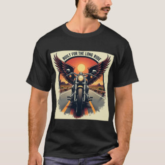 Retro-Wüsten-Highway-Motorrad-Bruderschaft-Biker T-Shirt