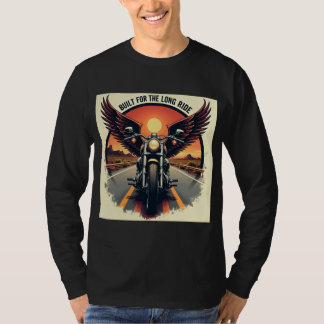 Retro-Wüsten-Highway-Motorrad-Bruderschaft-Biker T-Shirt