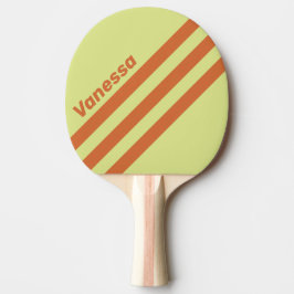 Retro Wüstenkaktus Dreieckiger Streifen mit Namen Tischtennis Schläger