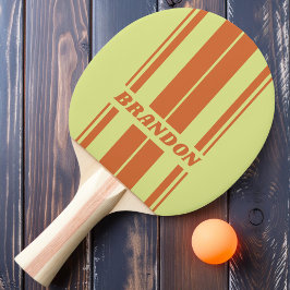 Retro-Wüstenkaktus - Dualboard-Streifen mit Namen Tischtennis Schläger