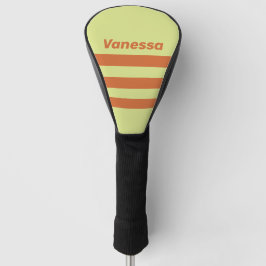 Retro-Wüstenkaktus mit drei Querstrichen und Namen Golf Headcover