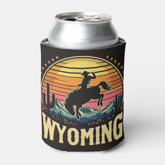 Retro Wyoming Cowboy Dosenkühler (Kanne Vorderseite)