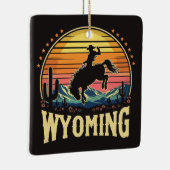 Retro Wyoming Cowboy Keramikornament (Rechts)