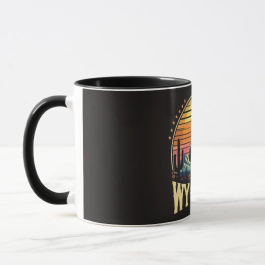 Retro Wyoming Cowboy Tasse (Links)